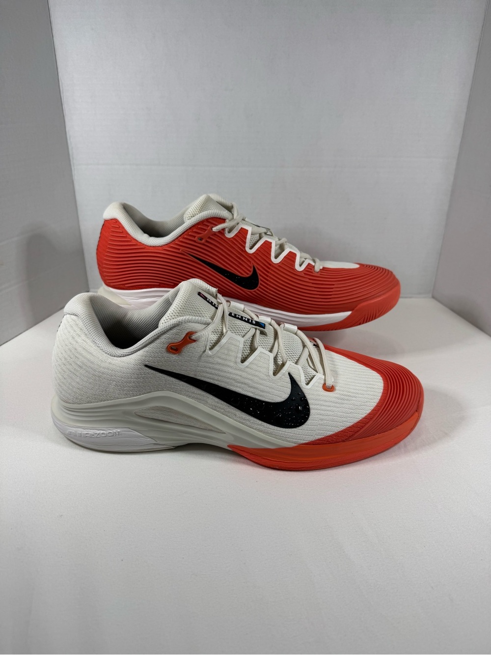 NikeCourt Zoom Vapor 12 Premium HC Sail Turf Orange IB6555-100 Men's Size 12.5